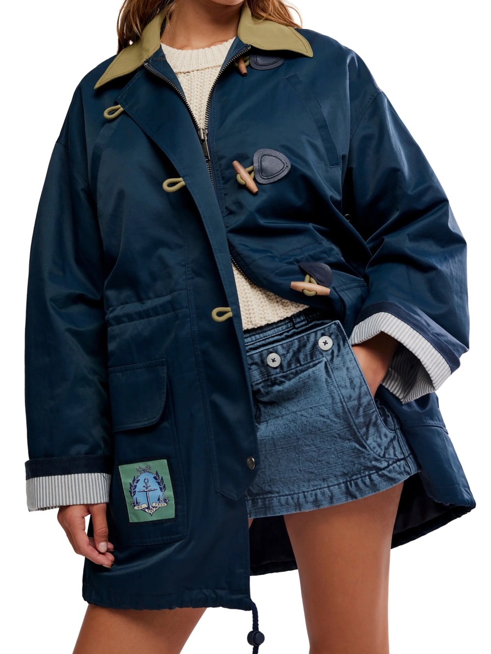 NWT Free People Cotton & Nylon Captain’s Jacket